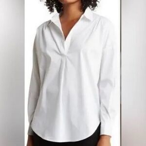 Magaschoni White crisp collared blouse Shirt